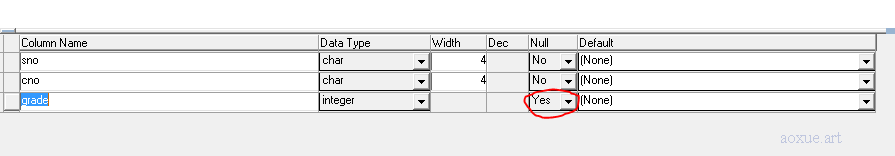 SC表字段
